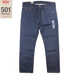 Levi's 501 Shrink to Fit Jeans Rigid Button Fly Denim Men "36x30" Real 38x30 NWT